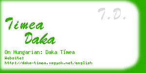 timea daka business card
